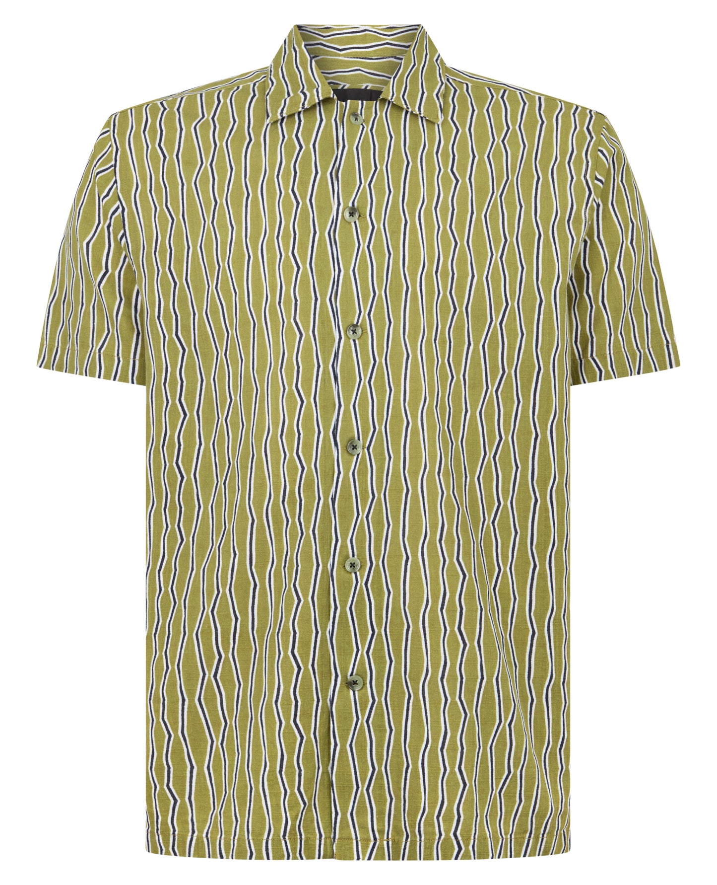 Tapered Fit Cotton Print Shirt