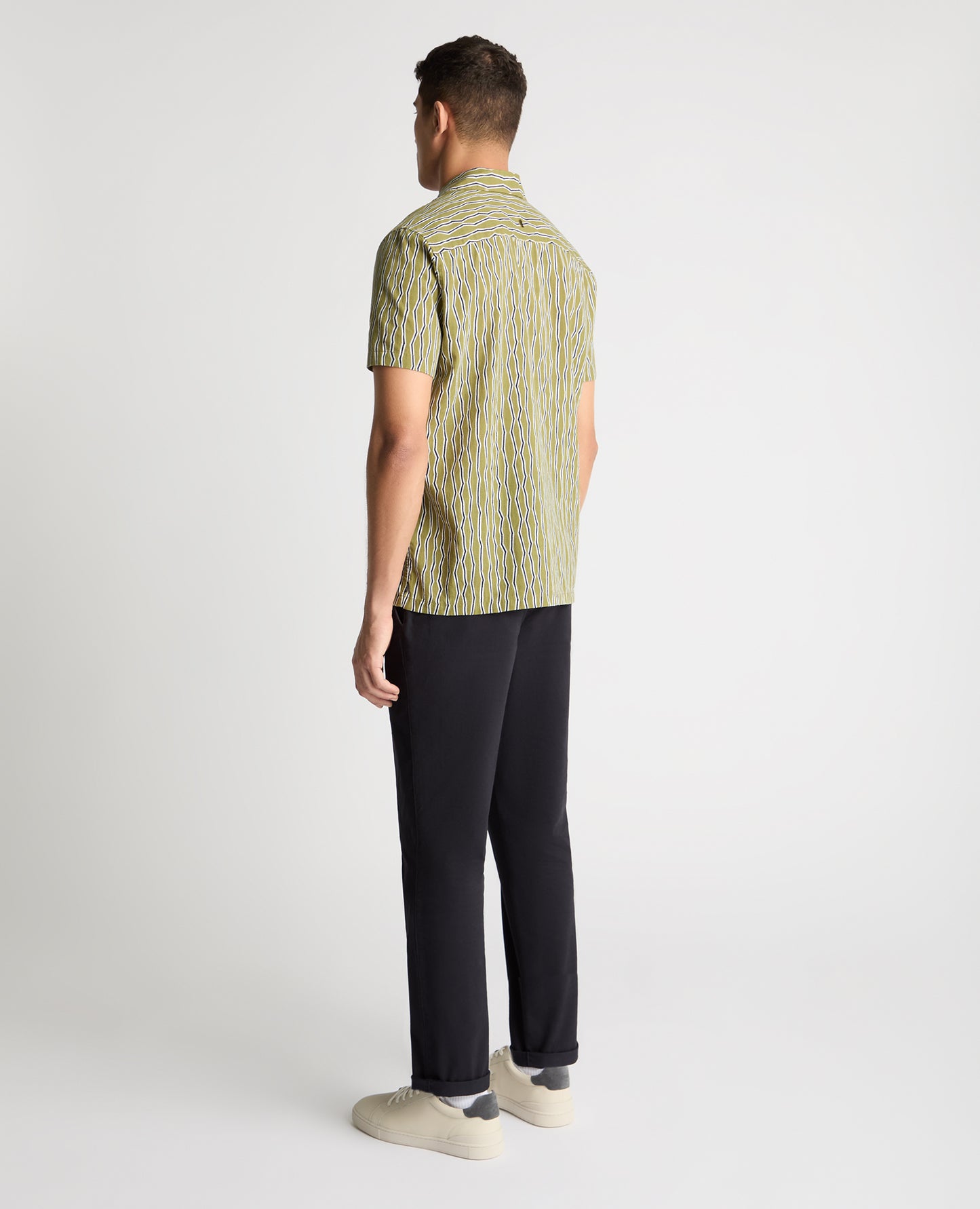 Tapered Fit Cotton Print Shirt