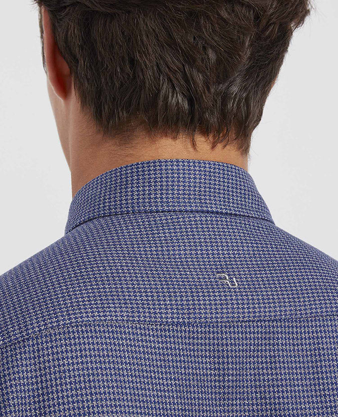 Slim fit checked cotton shirt