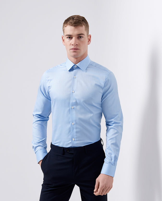 Tapered Fit Oxford Cotton Shirt