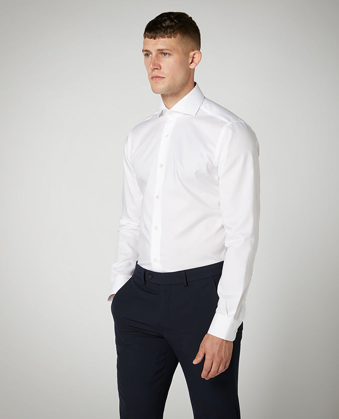 Tapered Fit Cotton Shirt