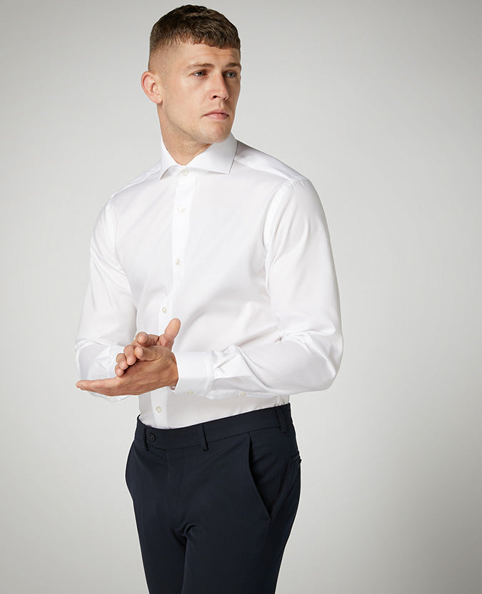 Tapered Fit Cotton Shirt