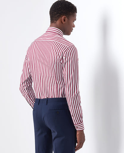 Slim Fit Striped Cotton Shirt