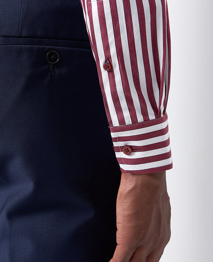 Slim Fit Striped Cotton Shirt