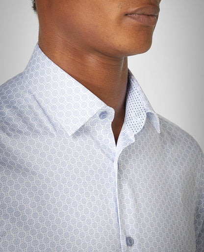 Tapered Fit Printed Cotton Shirt