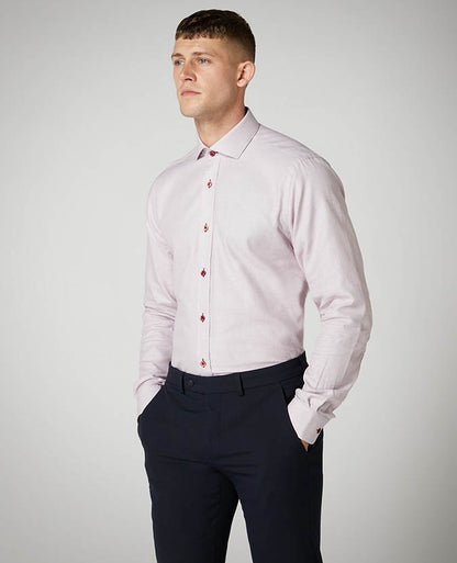 Tapered Fit Printed Cotton Shirt