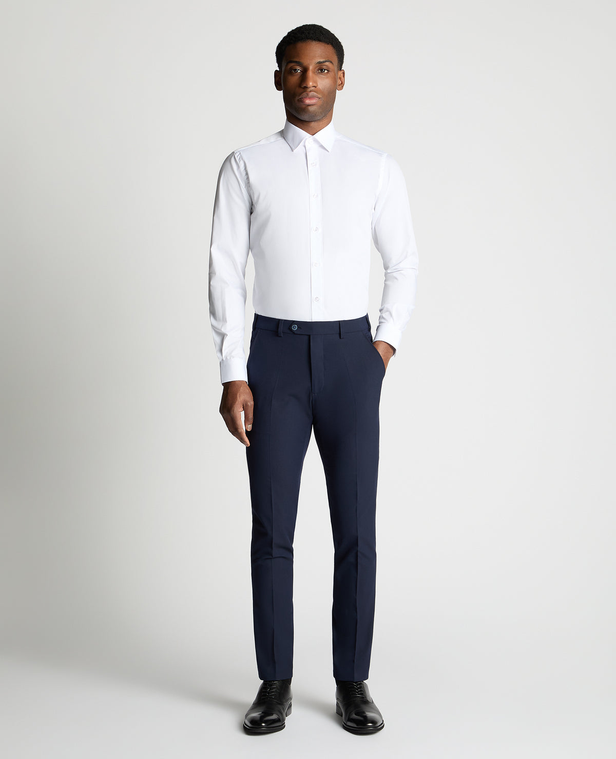 Man wearing a White formal shirt