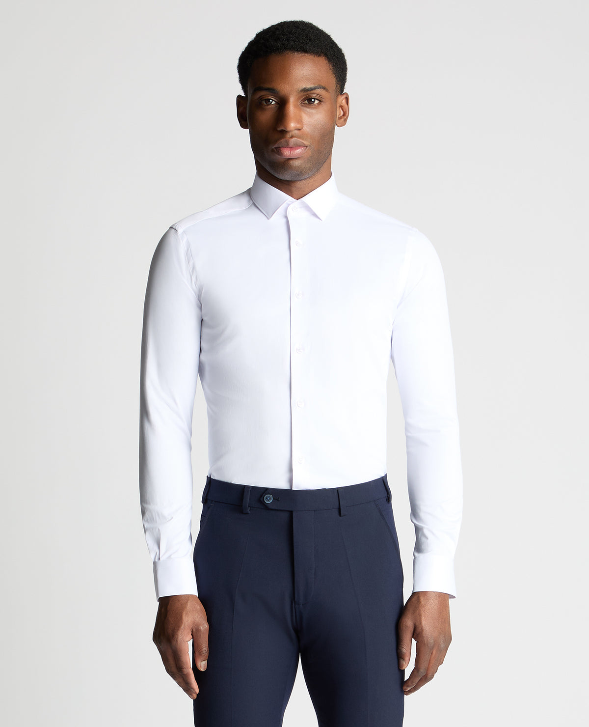 Man wearing a White formal shirt