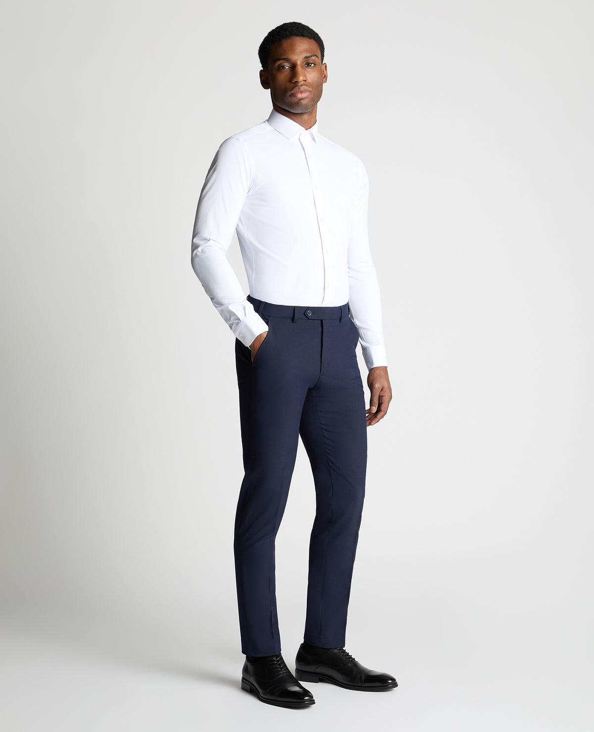 Man wearing a White formal shirt