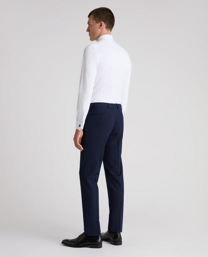 White Slim Fit Cotton Stretch Dress Shirt
