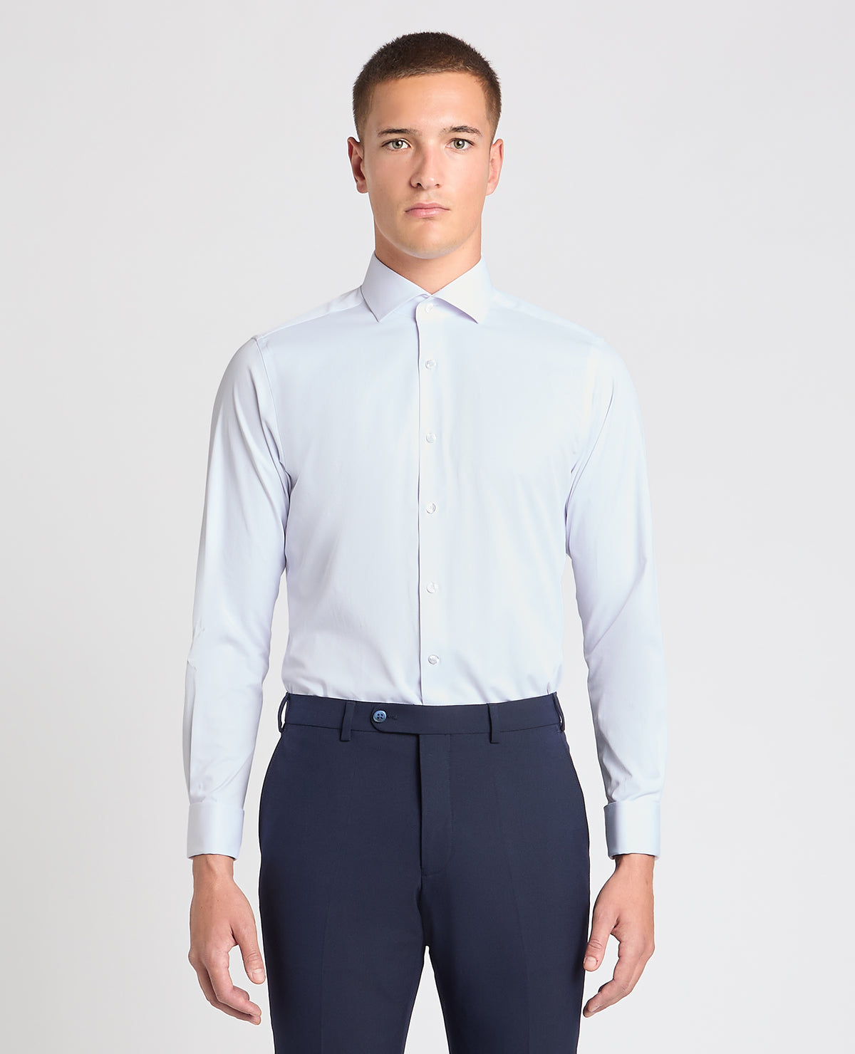 Man wearing a White formal shirt