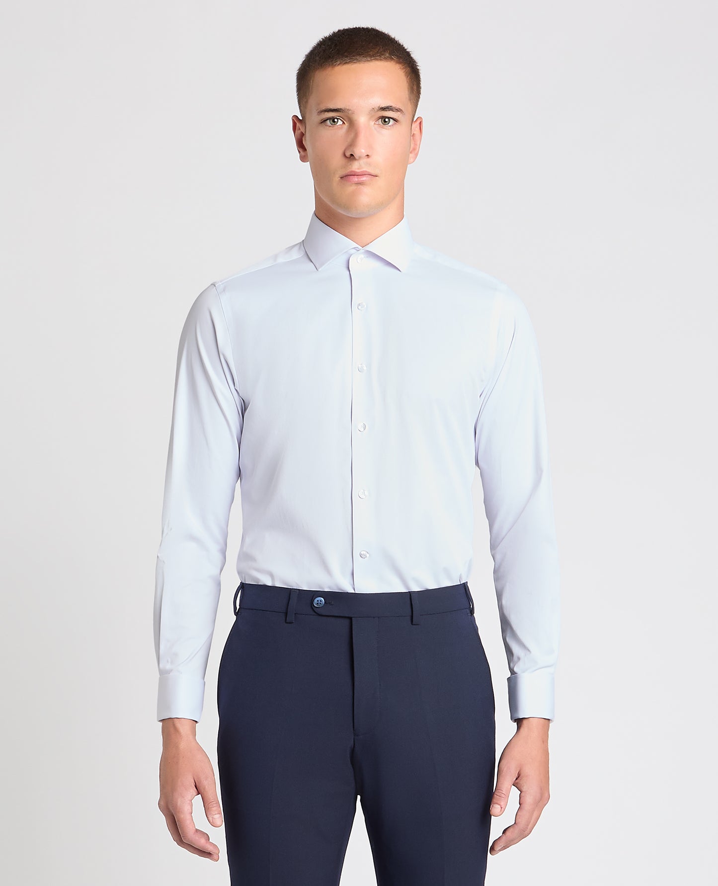 Tapered Fit Cotton-Blend Evening Shirt