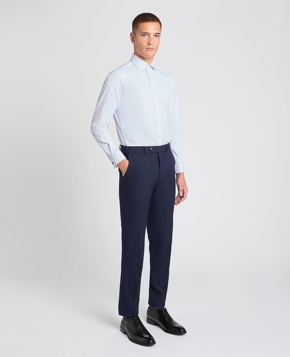 Man wearing a White formal shirt