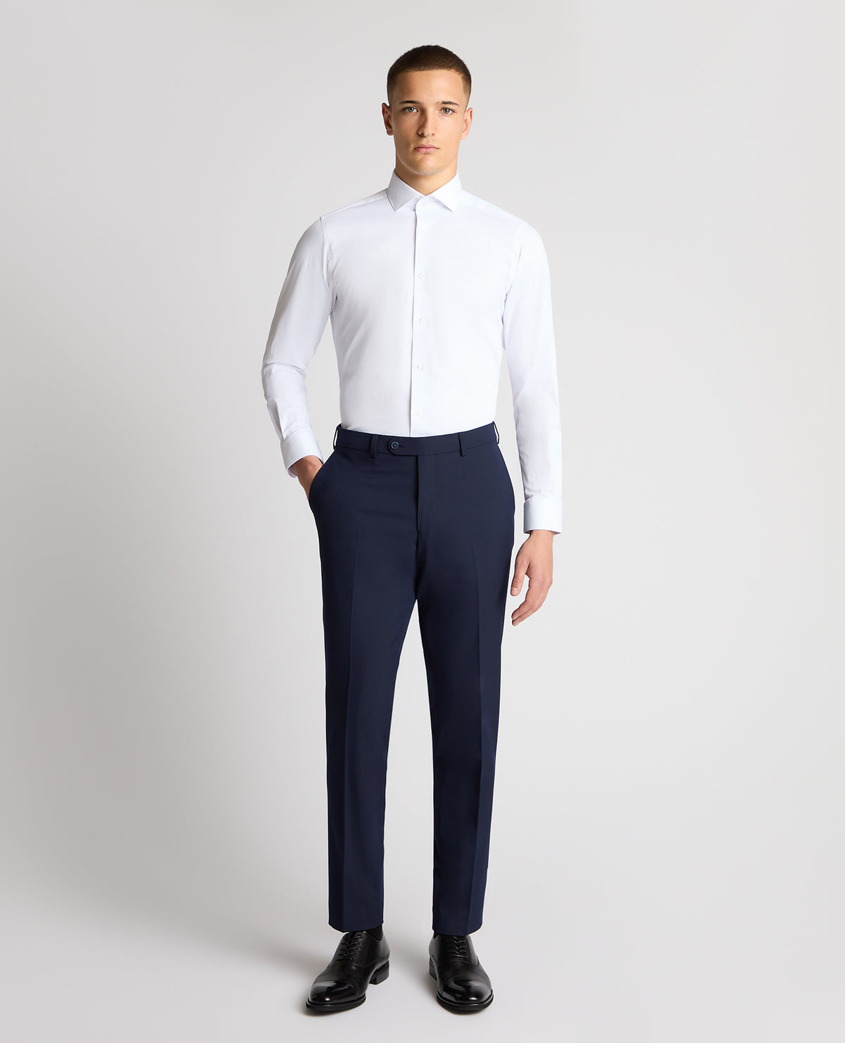 Man wearing a White formal shirt