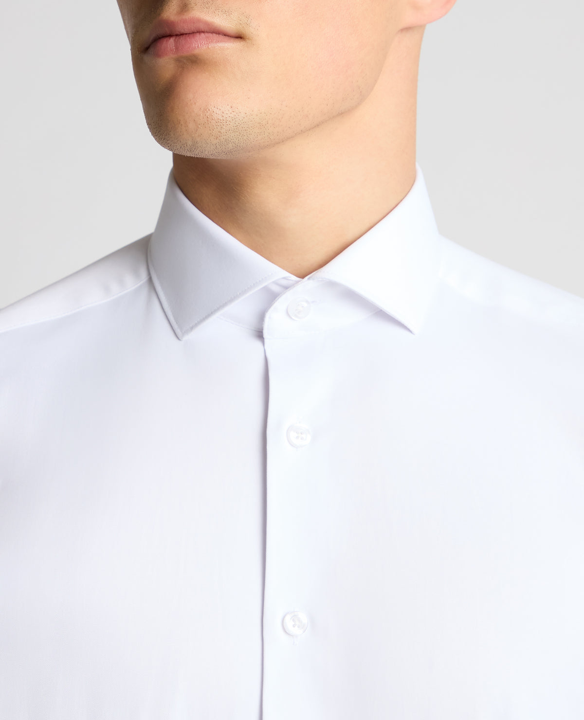 Man wearing a White formal shirt