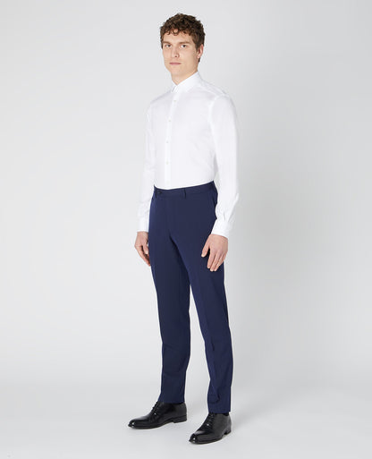 Man wearing a white Slim Fit Cotton Shirt
