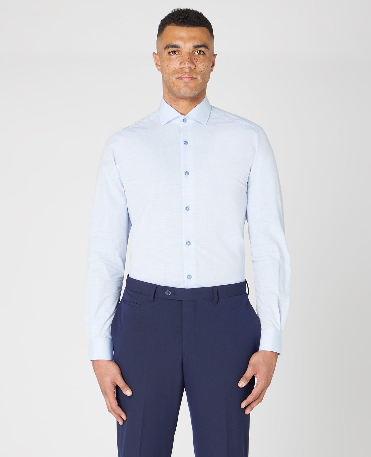 Tapered Fit Cotton Shirt