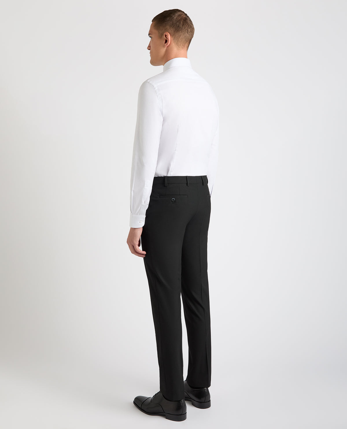 Man wearing a grey Slim Fit Cotton Shirt