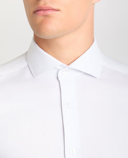 Man wearing a grey Slim Fit Cotton Shirt