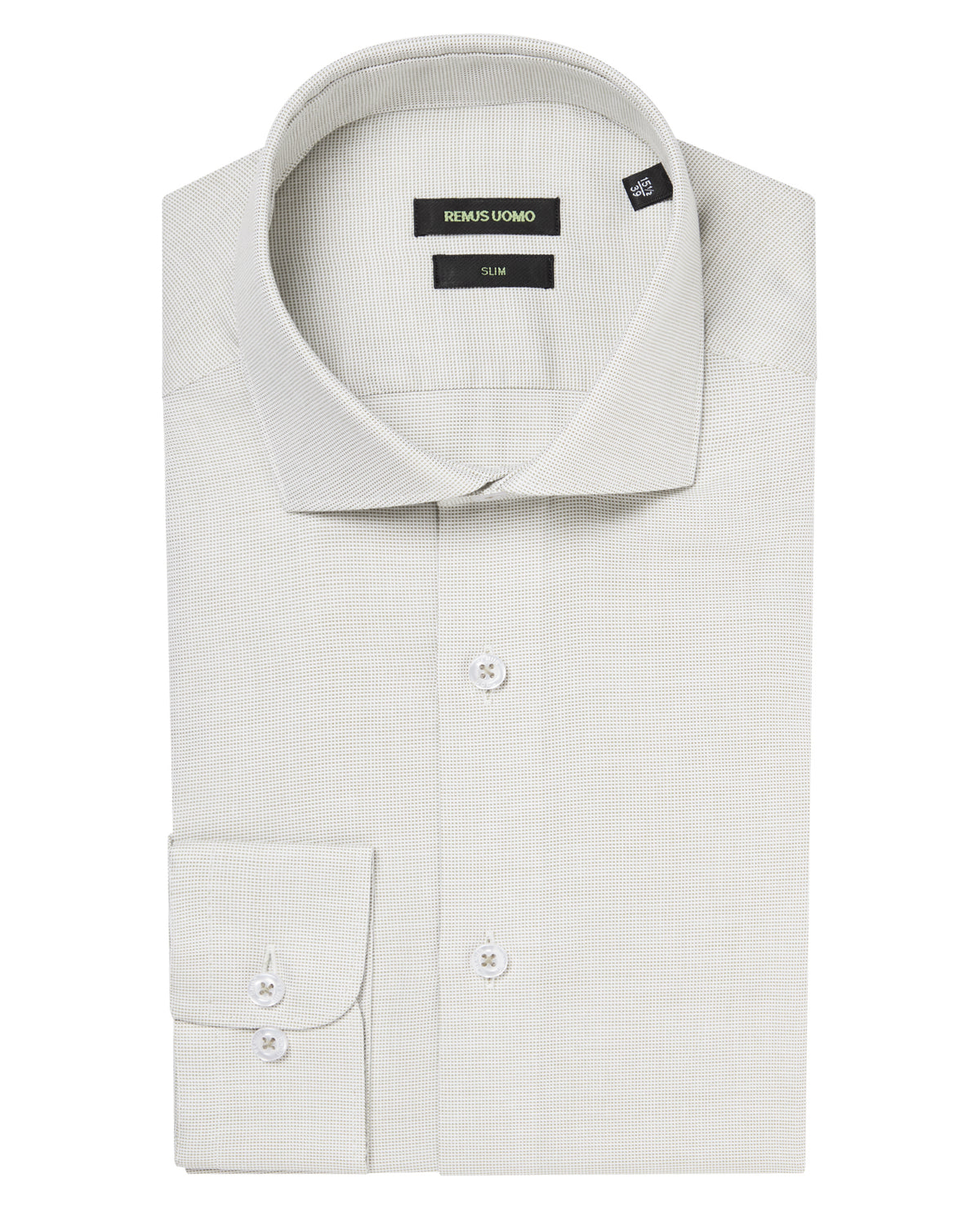 Man wearing a green Slim Fit Cotton Shirt