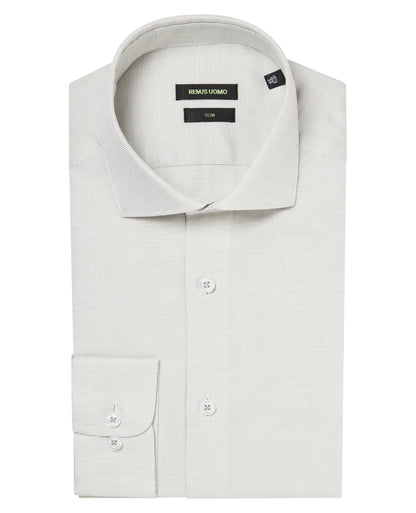 Man wearing a green Slim Fit Cotton Shirt