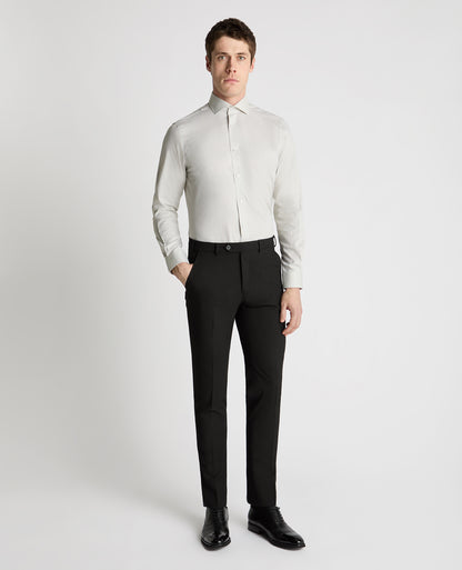 Tapered Fit French Front Cotton Shirt