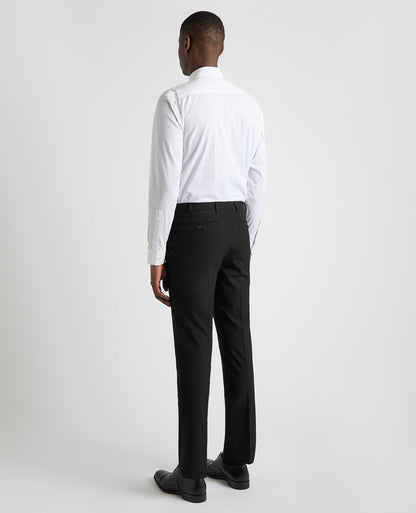 Man wearing a blue Tapered Fit Cotton Stretch Shirt