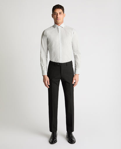 Man wearing a white and green formal shirt