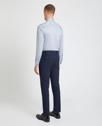 Man wearing a blue formal shirt