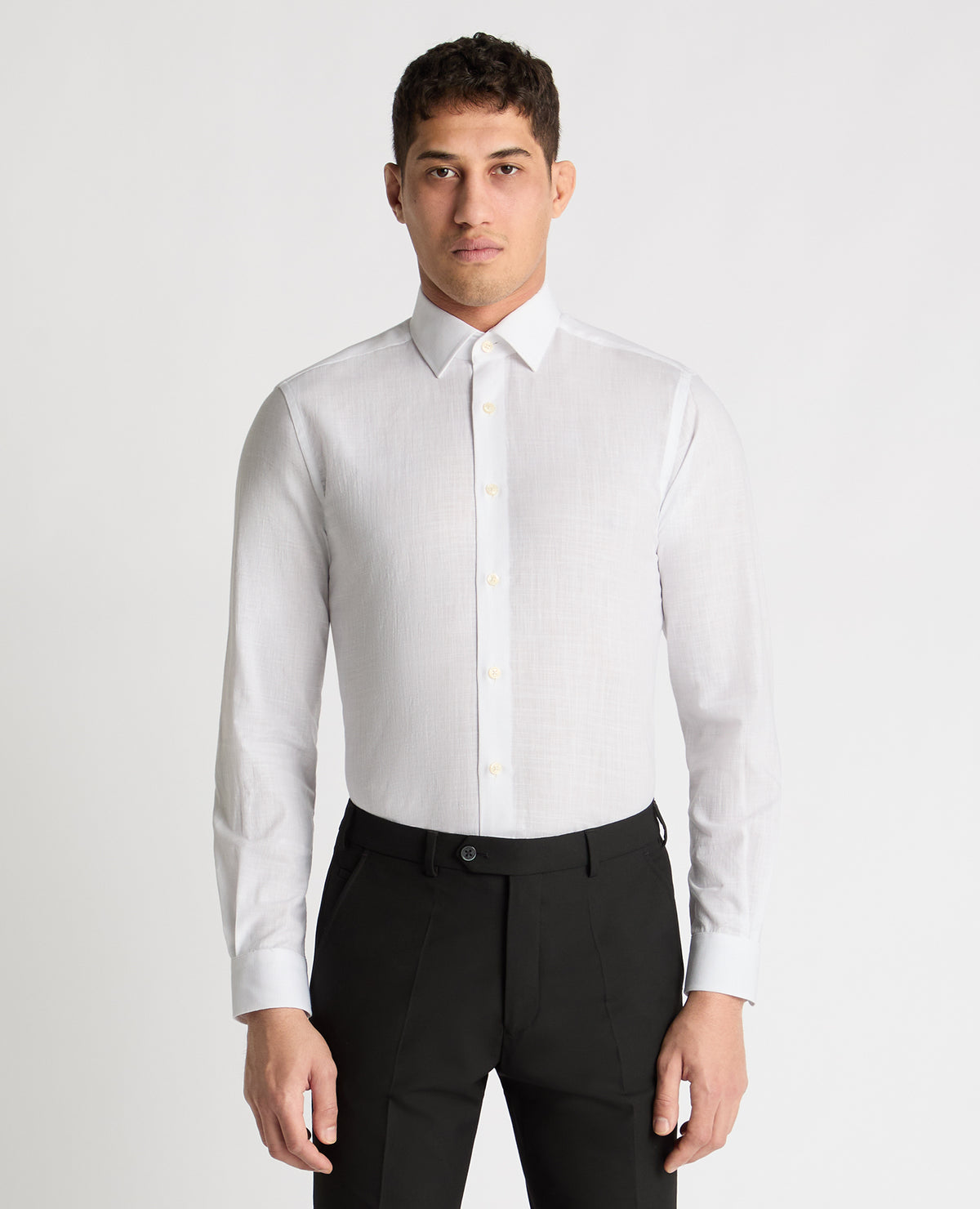 Man wearing a White formal shirt