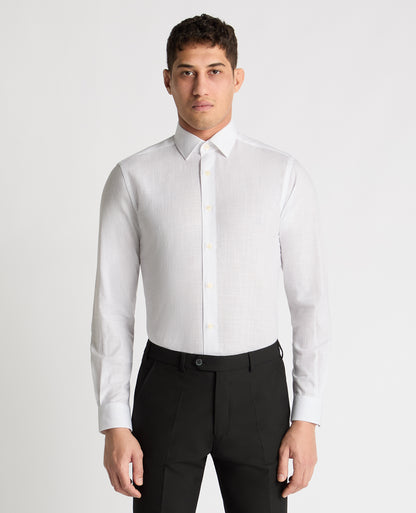 Tapered Fit Pure Cotton Shirt