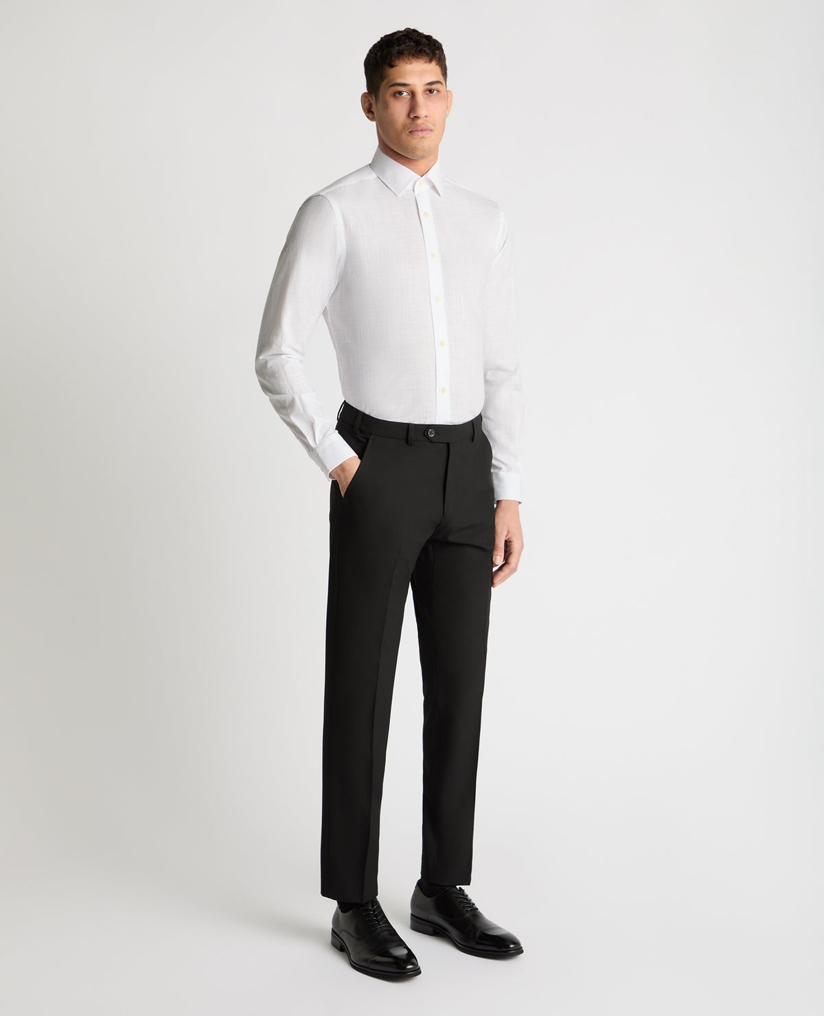 Man wearing a White formal shirt