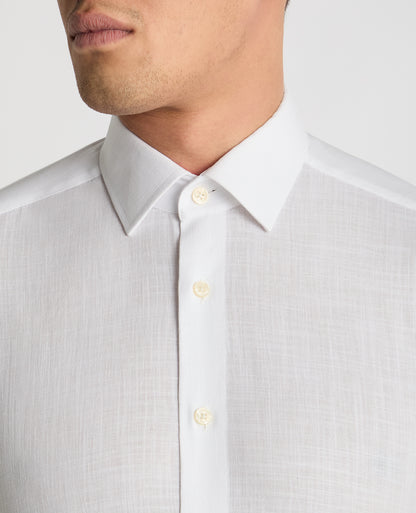 Tapered Fit Pure Cotton Shirt