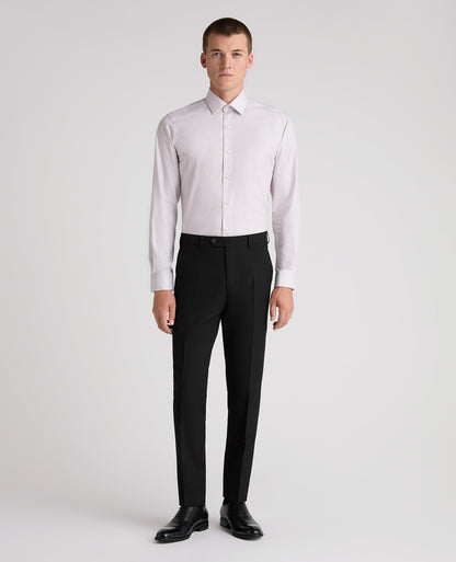 Pink Tapered Fit Vertical Stripe Cotton Shirt