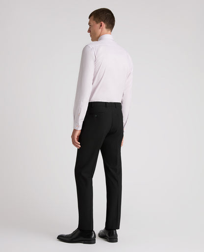 Pink Tapered Fit Vertical Stripe Cotton Shirt