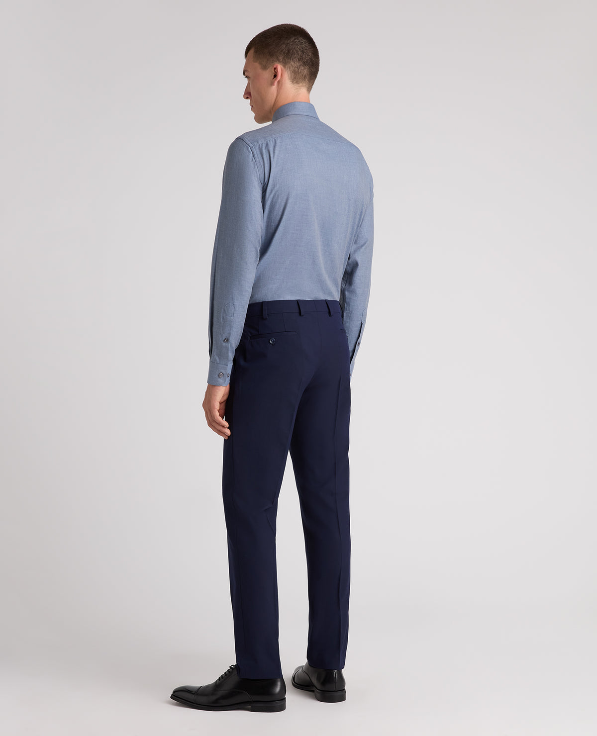 Blue Tapered Fit Cotton Shirt