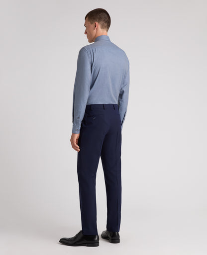 Blue Tapered Fit Cotton Shirt