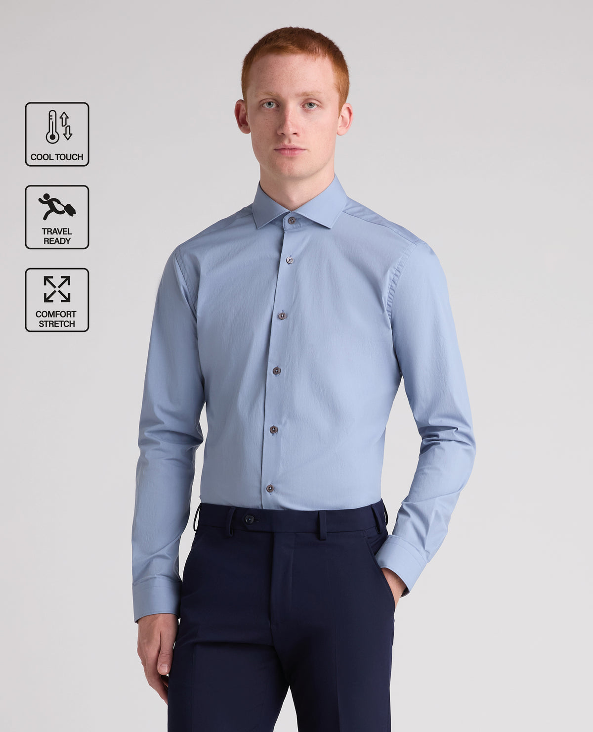 Blue Performance Stretch Shirt