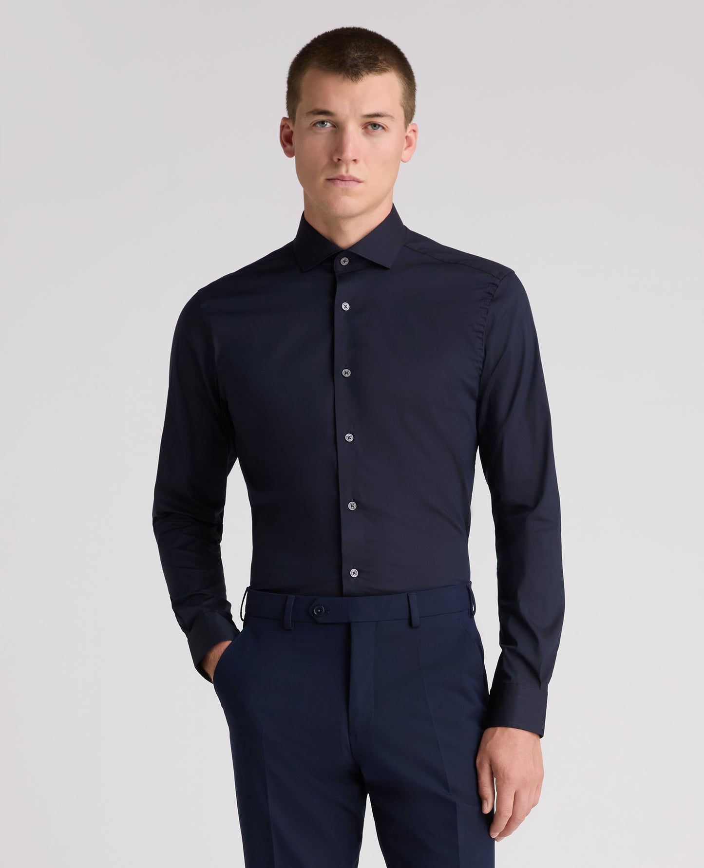 Dark Navy Comfort Stretch Shirt
