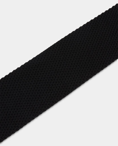 Man wearing a black Plain Knitted Narrow Tie