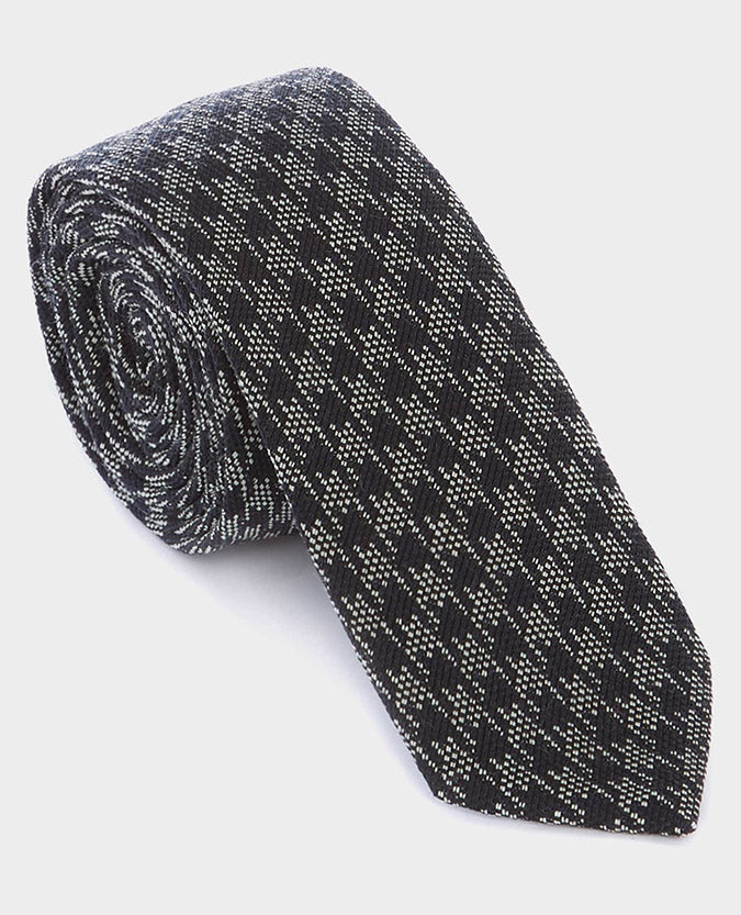 Wool-Silk Houndstooth Tie