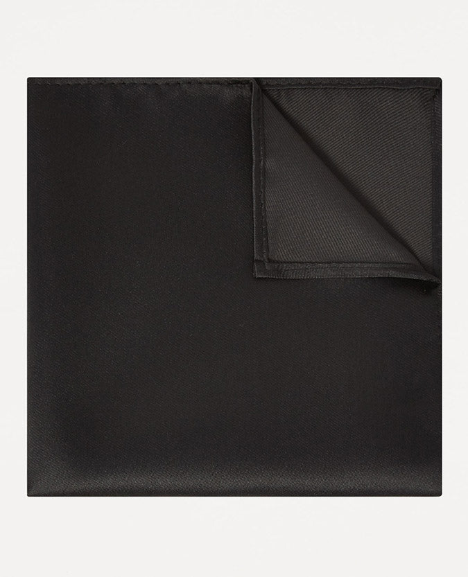 black Plain design pocket square