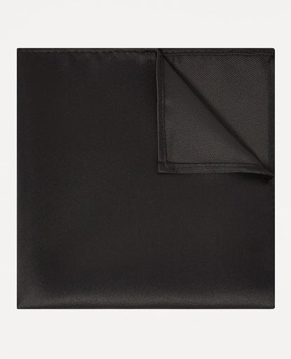 black Plain design pocket square