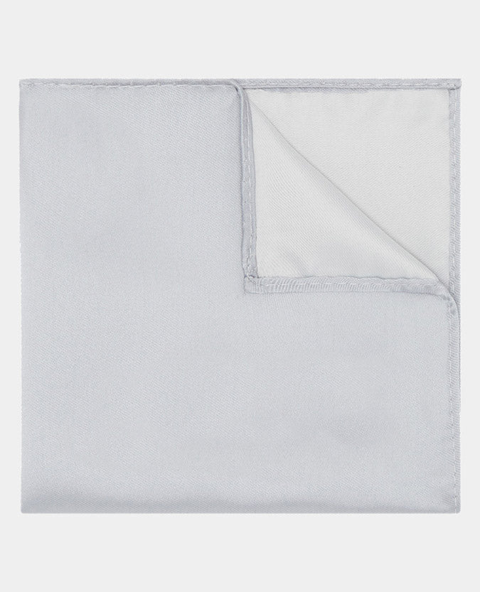 grey Microfibre Pocket Square