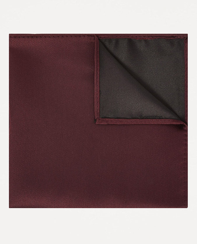 red Plain design pocket square