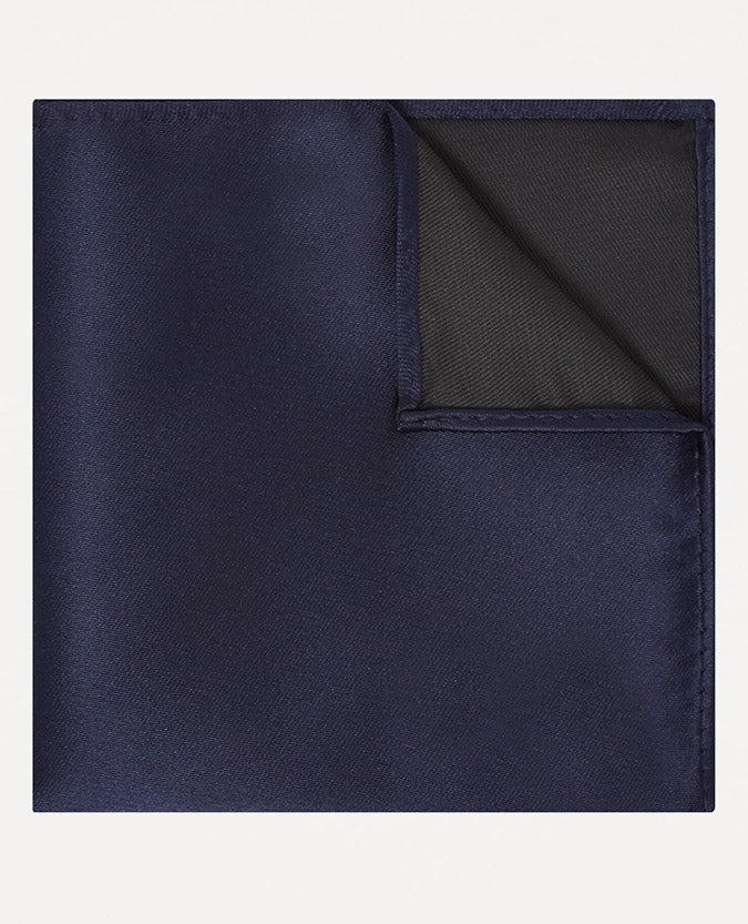 navy Plain design pocket square
