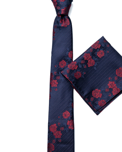 Navy Floral Tie
