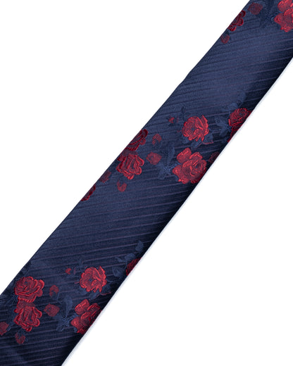 Navy Floral Tie