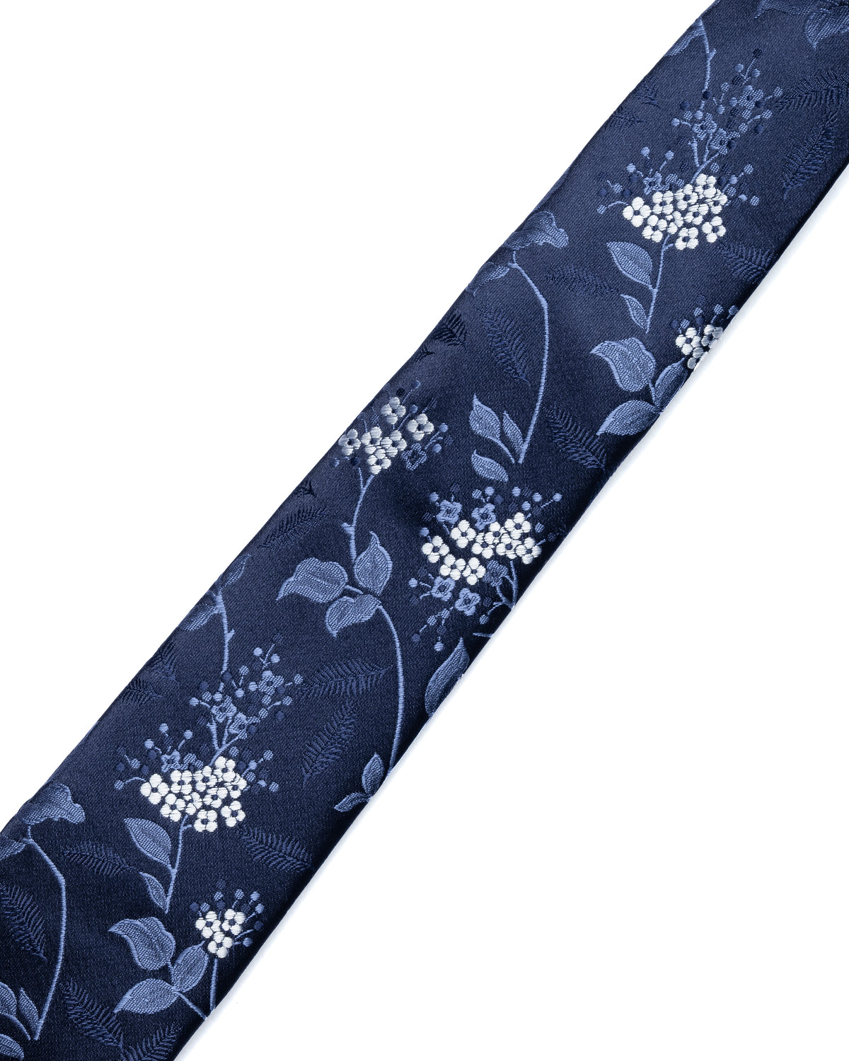 Dark Blue Floral Print Tie