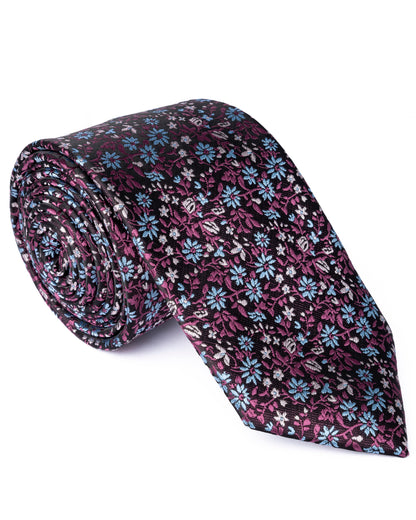 Maroon Micro Print Pattern Tie